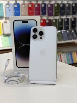 iPhone 14 Pro Max 128gb Silver бу (фізична сім-карта), Майдан, 128 ГБ, 6,7 ", A16 Bionic, 490$, 🐾 3 платажі(Моно банк), Розстрочка до 12 мiсяцiв