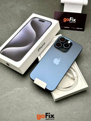 iPhone 15 Pro 128gb Blue Titanium Open Box (фізична сім-карта), 128 ГБ, 6,1 ", A17 Pro, 970$