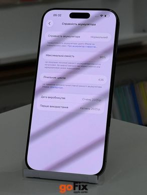 iPhone 16 Pro Max 256Gb Black Titanium (фізична сім-карта), 256 ГБ, 6,9 ", A18 Pro, 800$