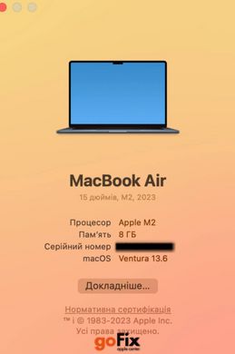 Macbook Air 15" M2 2023 256gb Midnight бу, Осокорки, 256 ГБ, 15 ", M2, 1050$, Рассрочка Monobank и ПриватБанк от  2 до 12 месяцев